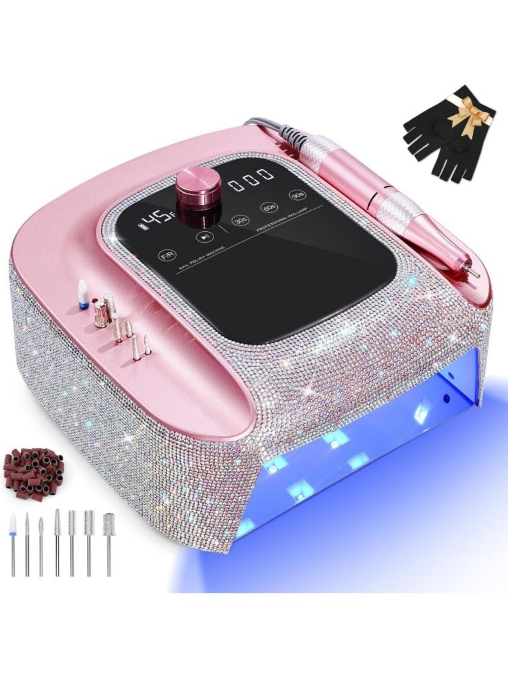2-in-1 Cordless UV Nail Lamp & Electric Drill Kit for Gel Nails - Salon Quality